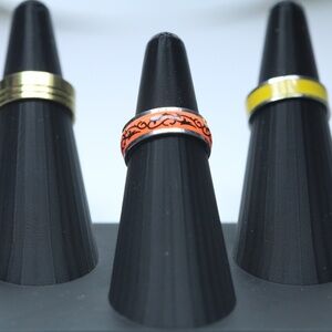 THREE Cute Rings with Display Included
